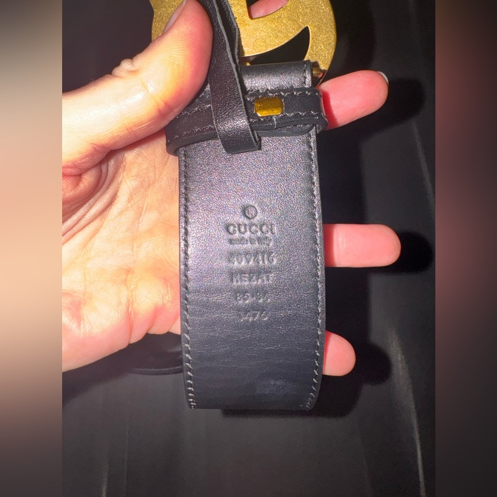 Gucci Black and Gold Women's Belt - Picture 4 of 4